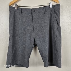 Kenneth Cole New York Gray Tech Stretch Performance Shorts Size 36 Golf Vacation